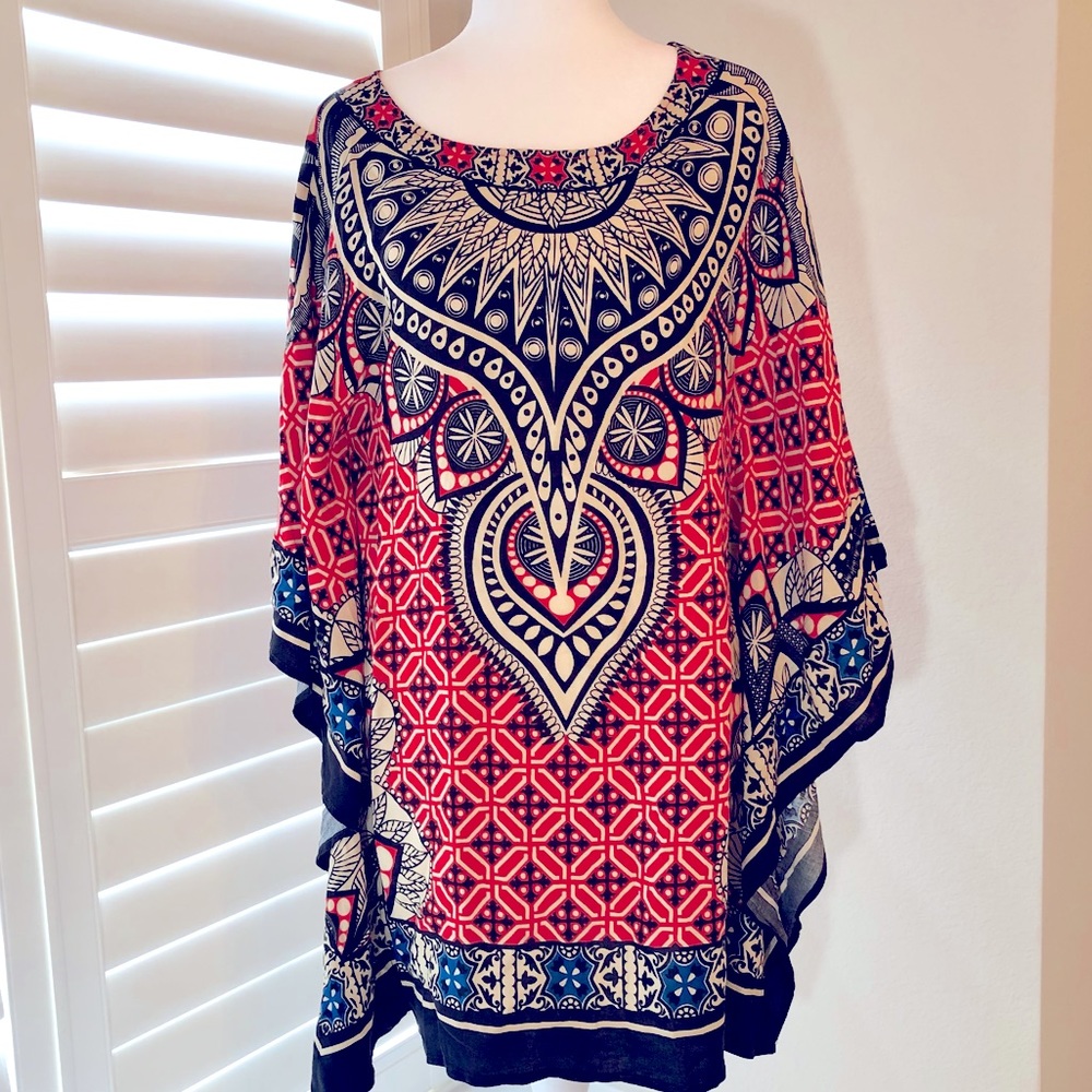 Caftan dress - flying tomato - small